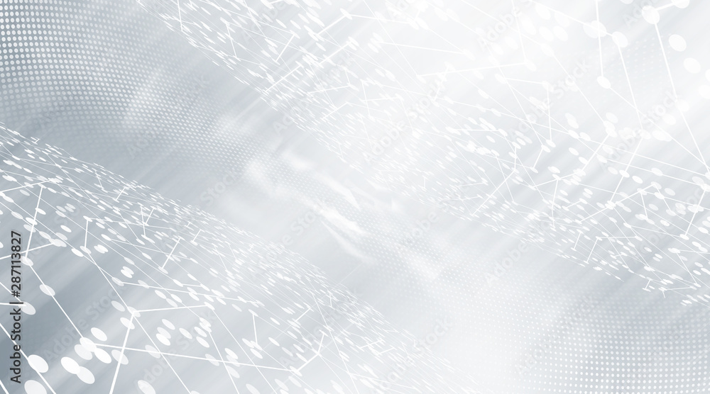 Silver and Gray halftone pattern with white line motion backdrop wallpaper. Clean Grey geometric background. Silver and Gray halftone pattern with white line motion backdrop wallpaper. Clean Grey geometric background.