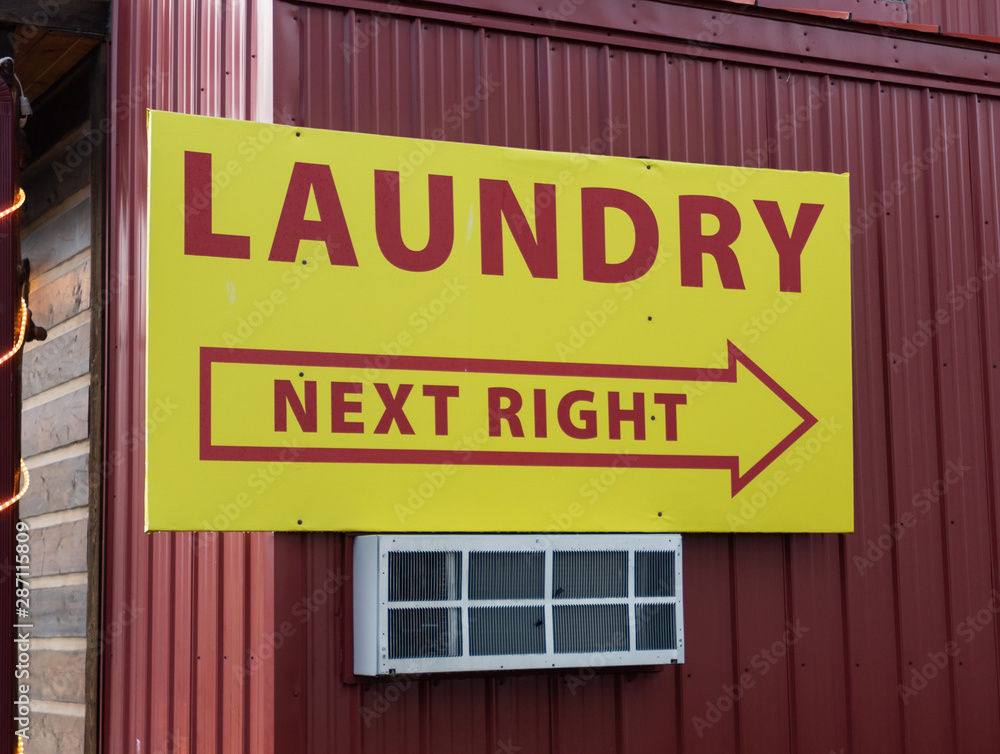 Laundry Next Right Sign Laundry Next Right Sign