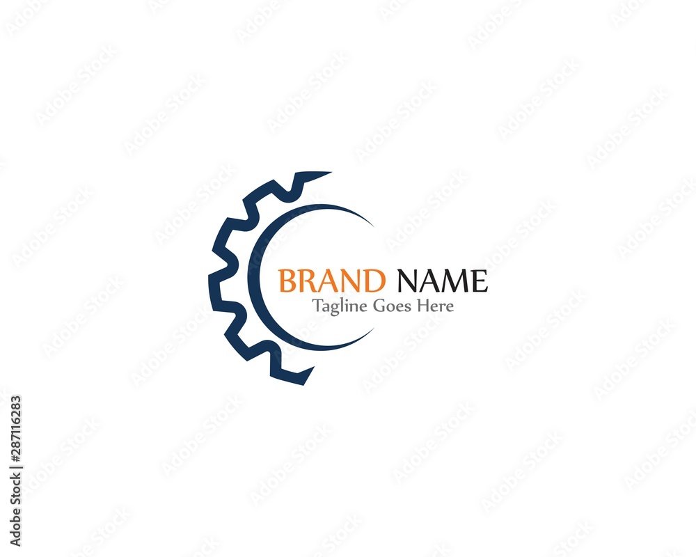 Fototapeta premium Gear Logo creative Template vector icon illustration design