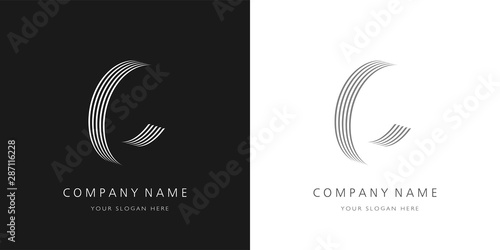 c logo 3d letter modern and creative design