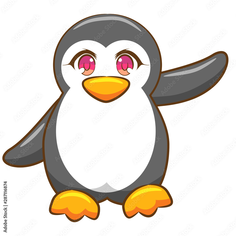 Obraz premium penguin vector clipart
