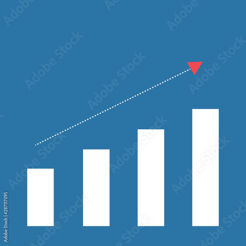 Finance bar graph of stock market investment trading, information vector design.