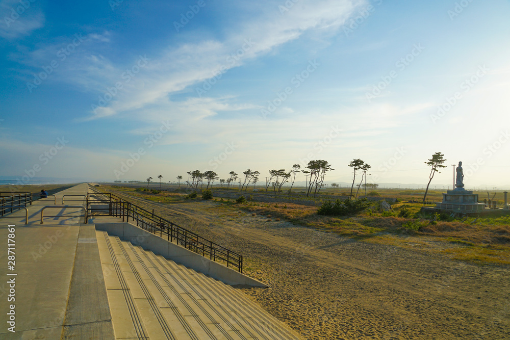 Obraz premium 荒浜海岸の風景（宮城県仙台市）