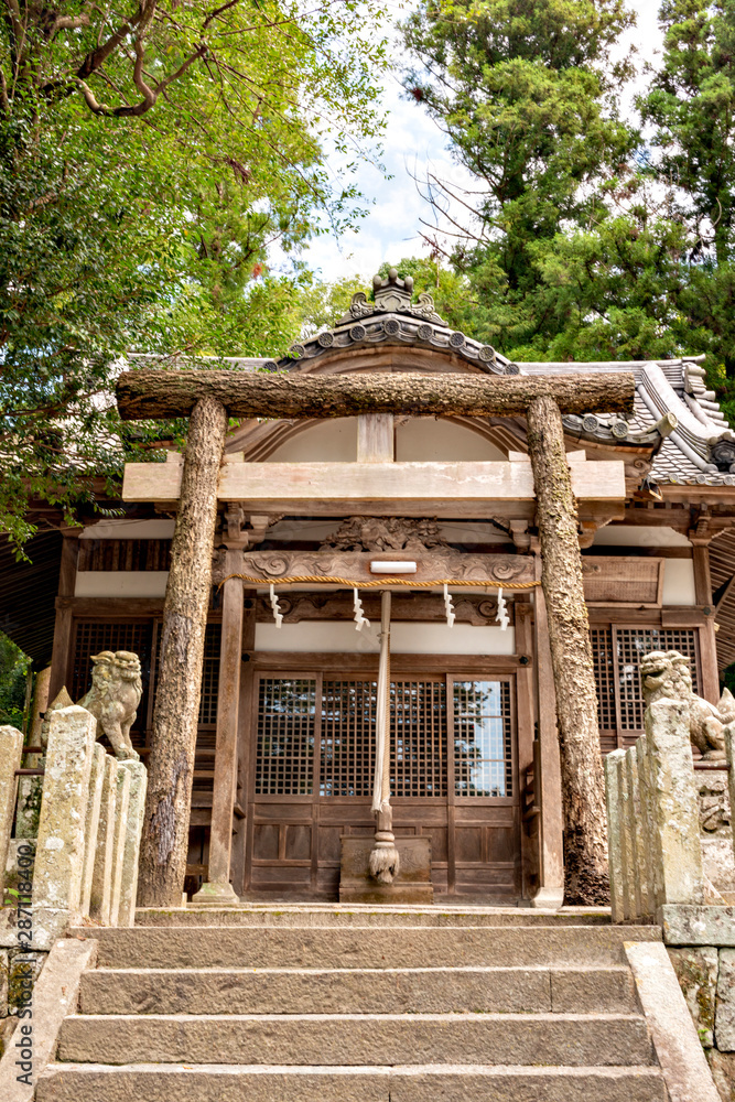 Main building of Ohtoshi shrine in Sanda city, Hyogo, Japan Main building of Ohtoshi shrine in Sanda city, Hyogo, Japan