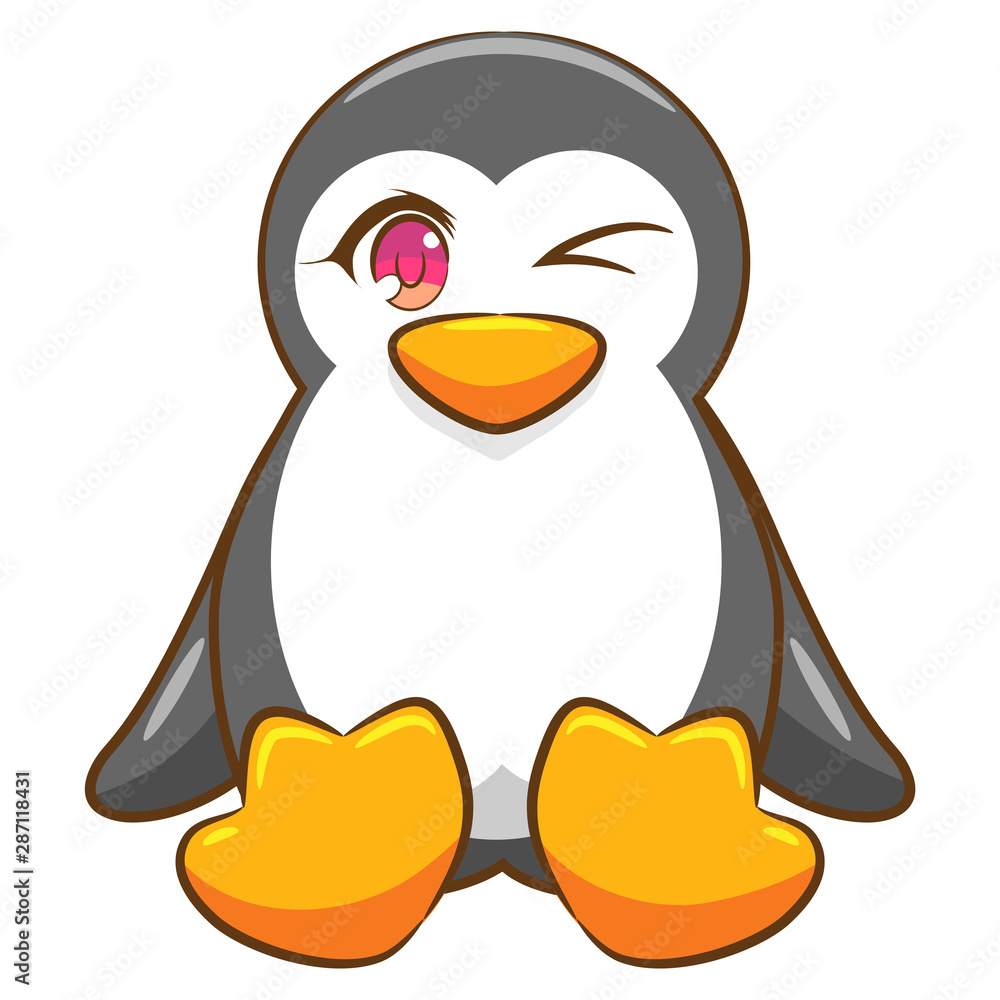 Obraz premium penguin vector clipart