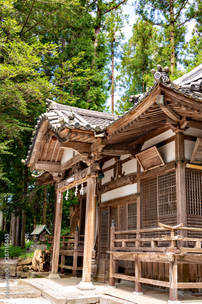 Main building of Ohtoshi shrine in Sanda city, Hyogo, Japan Main building of Ohtoshi shrine in Sanda city, Hyogo, Japan