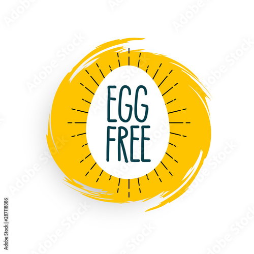 egg free food label concept design sticker