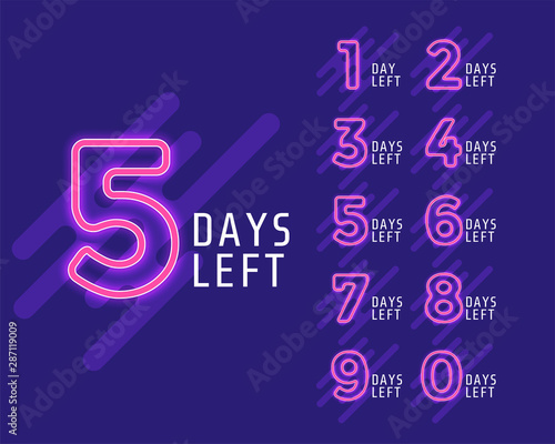 number of days left banner for marketing
