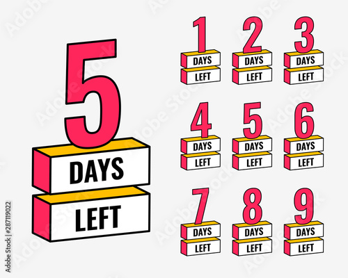 number of days left countdown banner design