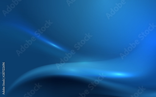 Abstract blue wavy with blurred light curved lines background. Technology futuristic concept