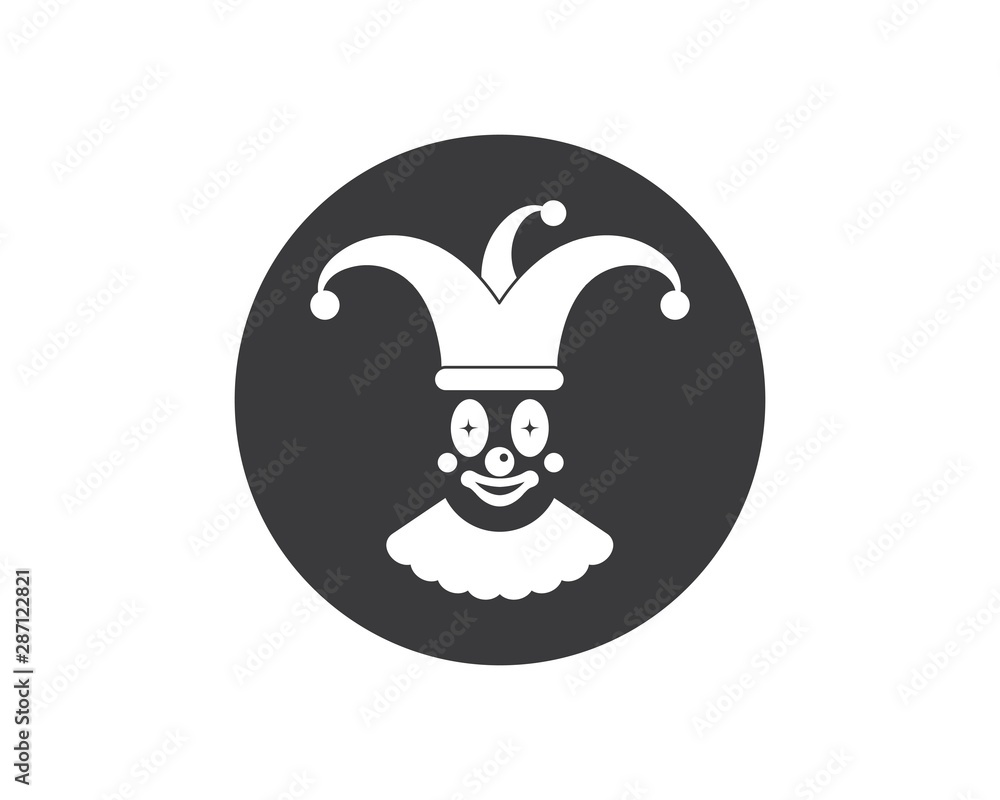 clown illustration vector icon design