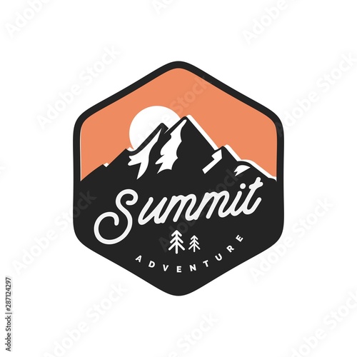 mountain logo, icon and template