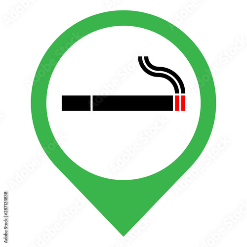 smoking area location logo no smoking sign symbol black cigarette
