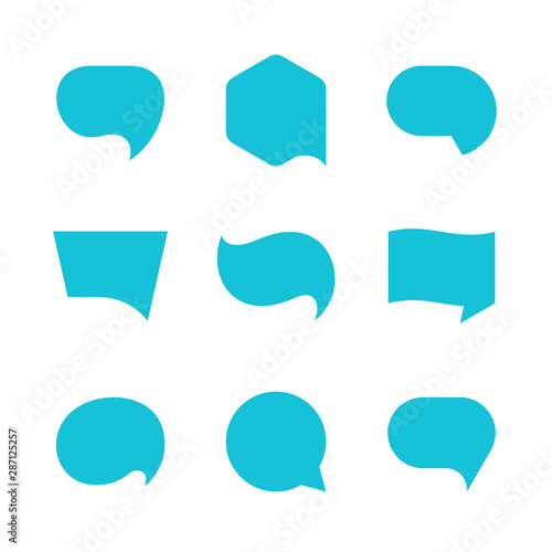 Vector dialog speech bubbles, talk logo design graphics