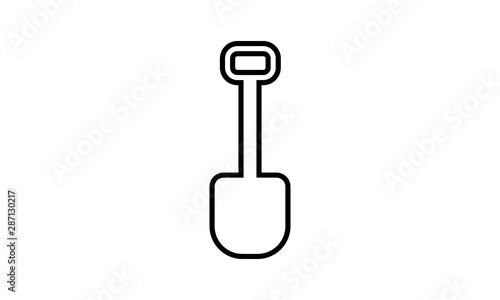 Shovel vector icon. Illustration isolated on white background for graphic and web design. © khalid_spk