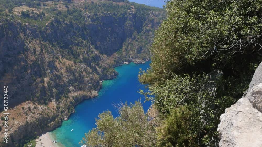 Beautiful aerial view of The Butterfly Valley in Fethiye, Turkey Beautiful aerial view of The Butterfly Valley in Fethiye, Turkey