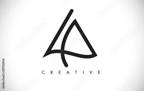 A Letter Modern Trendy Design Logo. Letter A Icon Logo with Modern Monogram