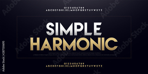 Luxury modern alphabet silver gold 3d font. simple sans serif typography golden uppercase fonts. vector illustration