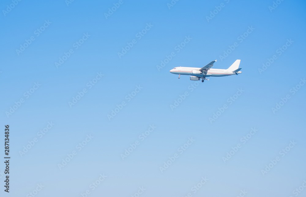Simple photo Airplane in blue sky, travels concept Simple photo Airplane in blue sky, travels concept