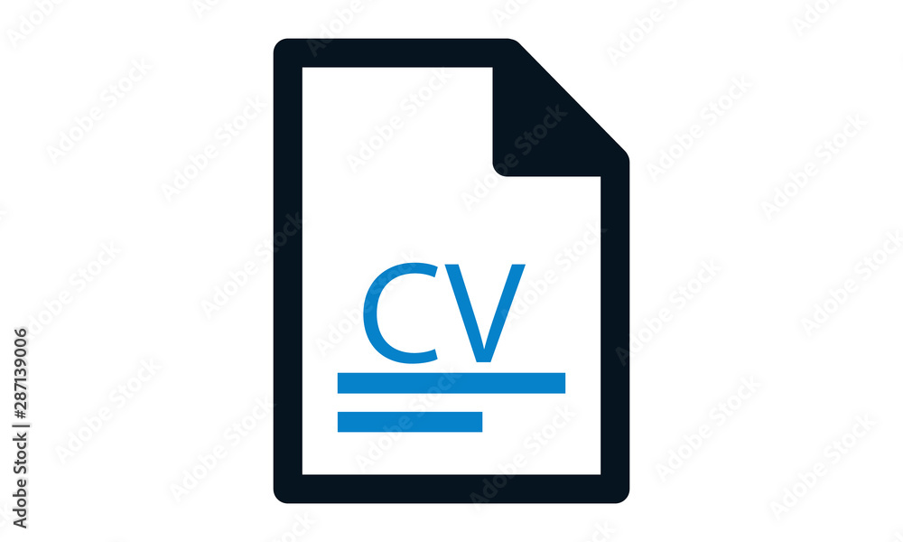Curriculum vitae icon for recruitment and job applications Curriculum vitae icon for recruitment and job applications