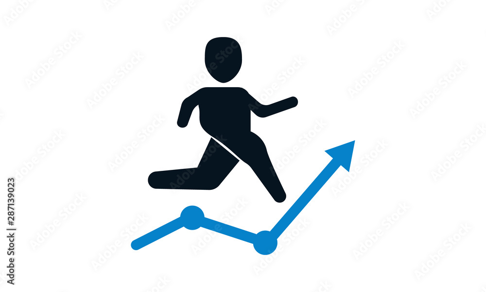 Career growth vector icon - vector