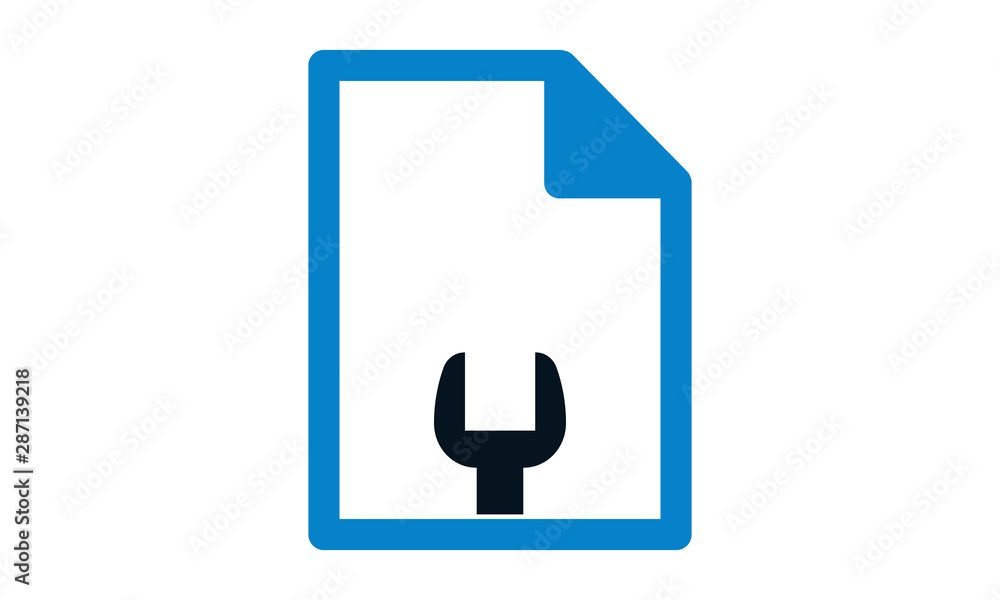Document setting icon for file management and configuration Document setting icon for file management and configuration