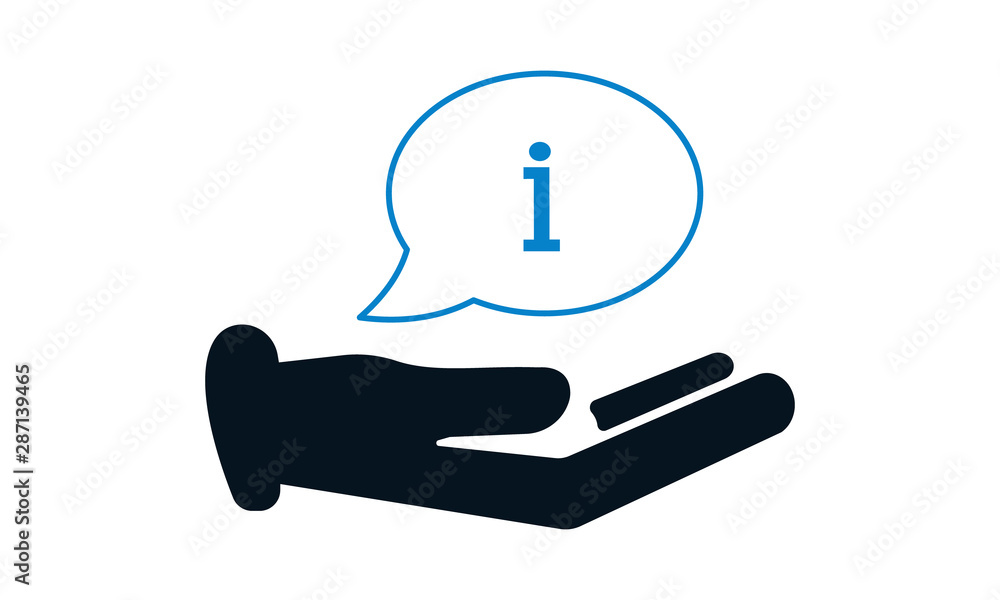 Information icon for business data and communication Information icon for business data and communication
