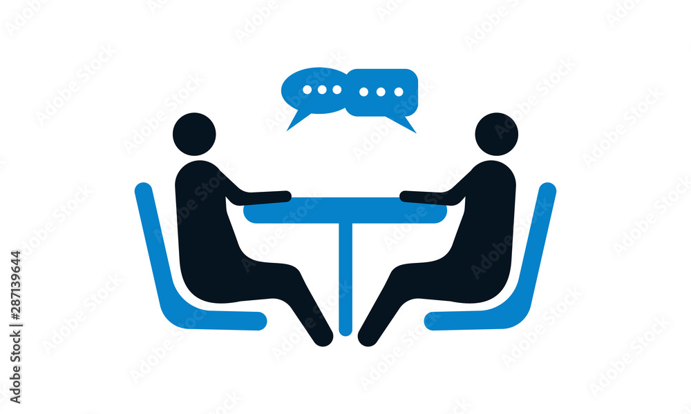 Negotiation icon for communication and business agreements Negotiation icon for communication and business agreements