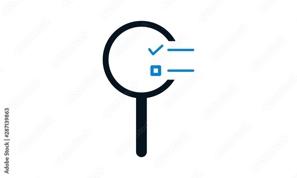 Analysis and search report icon for business data and reports Analysis and search report icon for business data and reports
