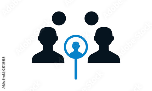 Job search and employee search icon for human resources and talent acquisition