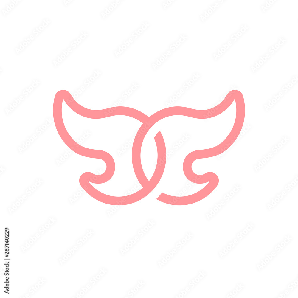 Pink butterfly abstract logo, Beautiful butterfly symbol, Vector Illustration Design, Isolated on White Background - Vector Pink butterfly abstract logo, Beautiful butterfly symbol, Vector Illustration Design, Isolated on White Background - Vector