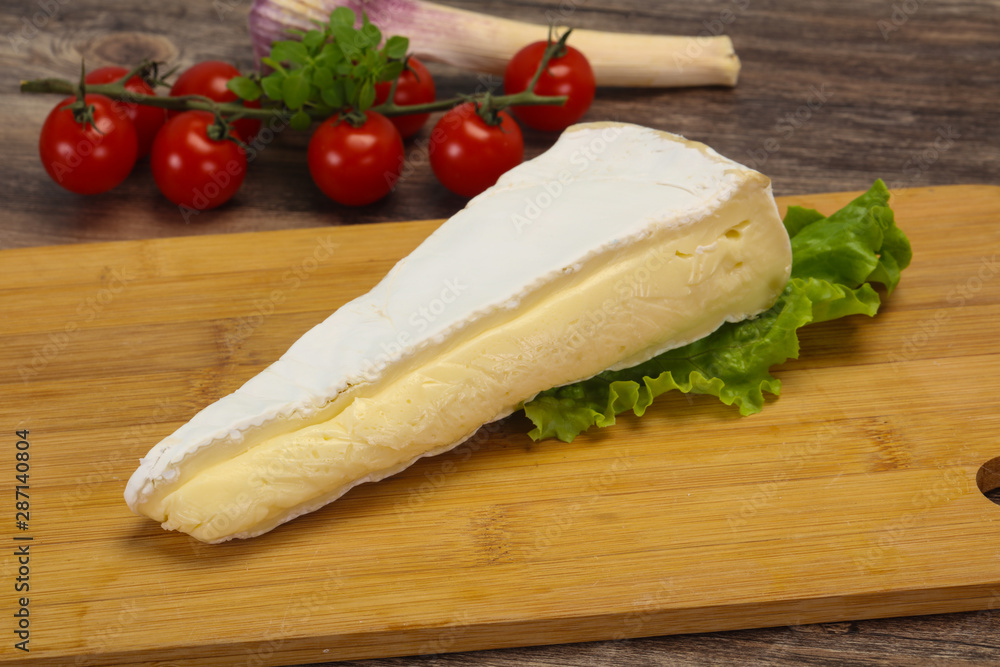 Brie cheese triangle served salad Brie cheese triangle served salad
