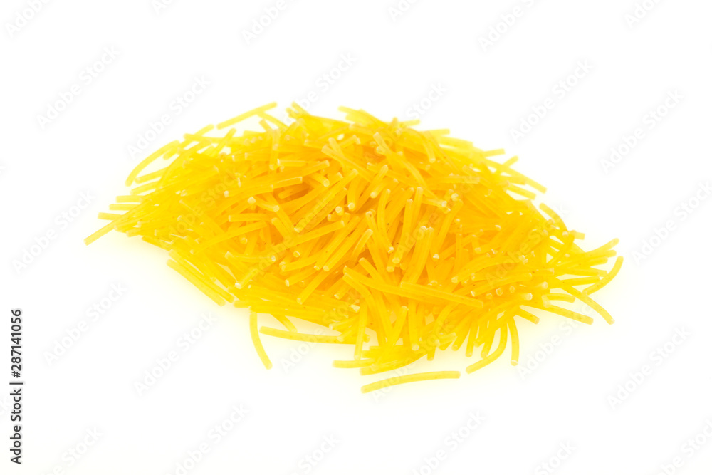 Dry raw vermicelli Italian pasta Dry raw vermicelli Italian pasta