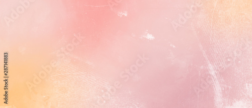 Yellow and pink background with white dirt and grunge texture.