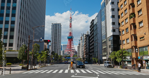 Photography Tokyo tower in the city