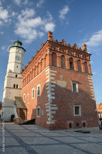 Sandomierz , rynek ,historyczny ,ulica, architektura, stary, gród, budowa, miasteczko, dom, ratusz ,rynek Sandomierz