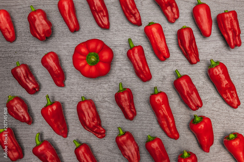 Chilischoten auf dunklem hintergrund