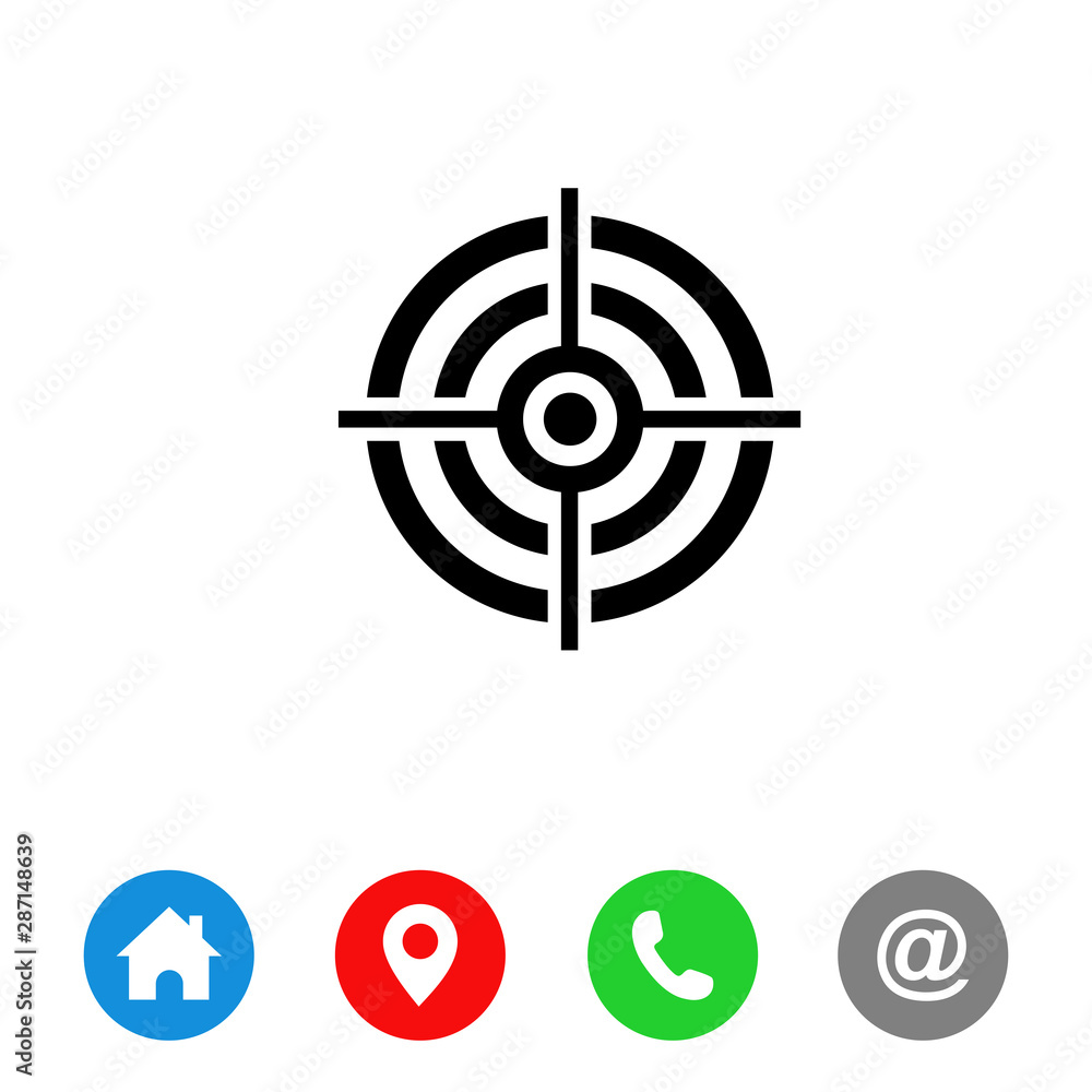 Target symbol icon vector Design Target symbol icon vector Design