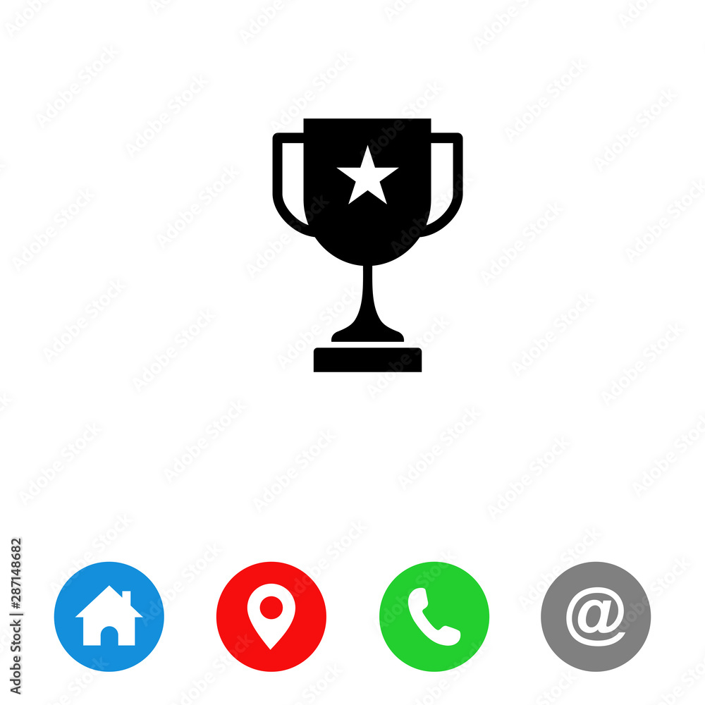 Trophy cup symbol vector icon Trophy cup symbol vector icon