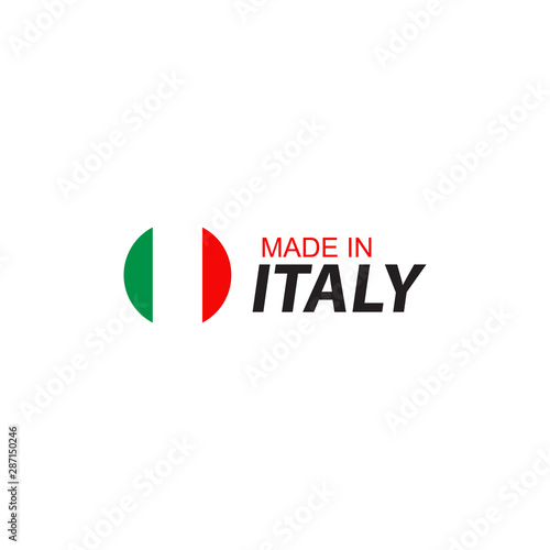 Made in Italy product label sticker design template