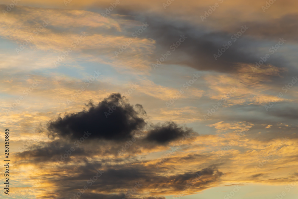 Fototapeta premium Dramatic sunset and sunrise morning evening twilight sky