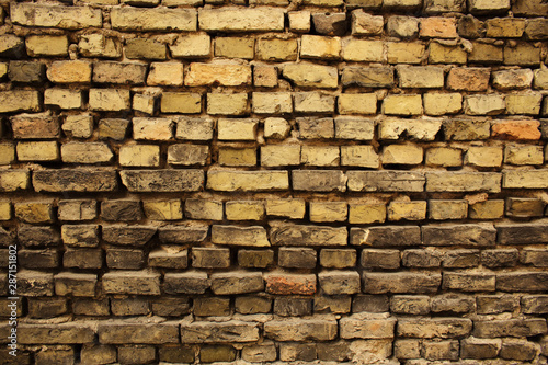 Old textured exterior brick wall surface background