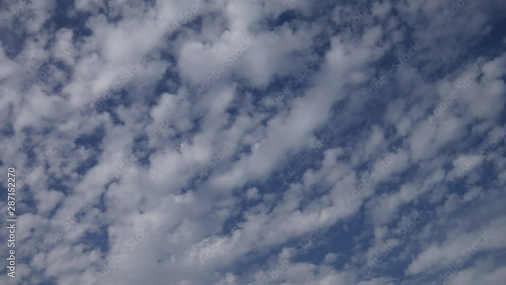 Pan right - Beautiful white clouds against the blue sky. Pan right - Beautiful white clouds against the blue sky.