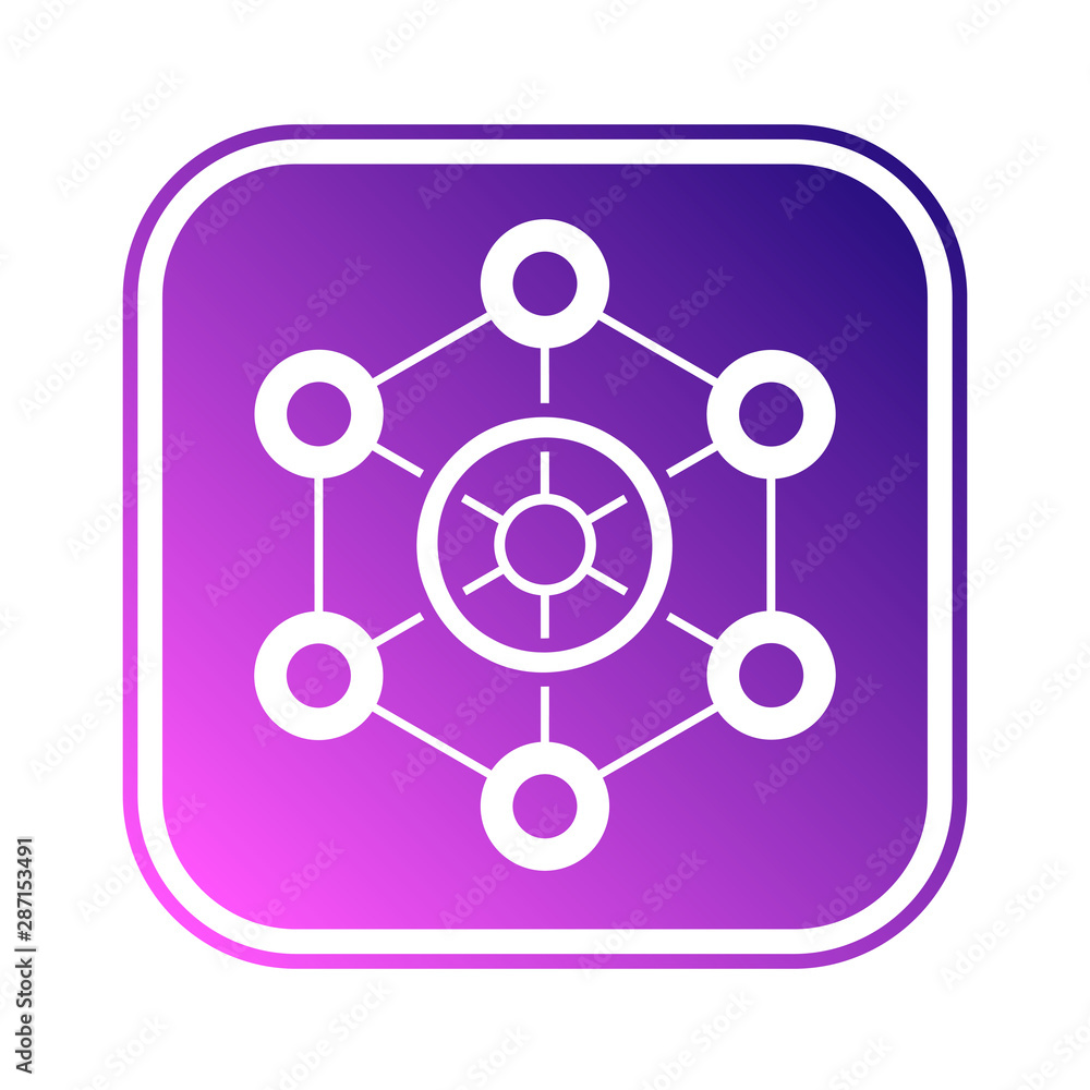 Hexagonal science geometric icon. Hexagonal science geometric icon.