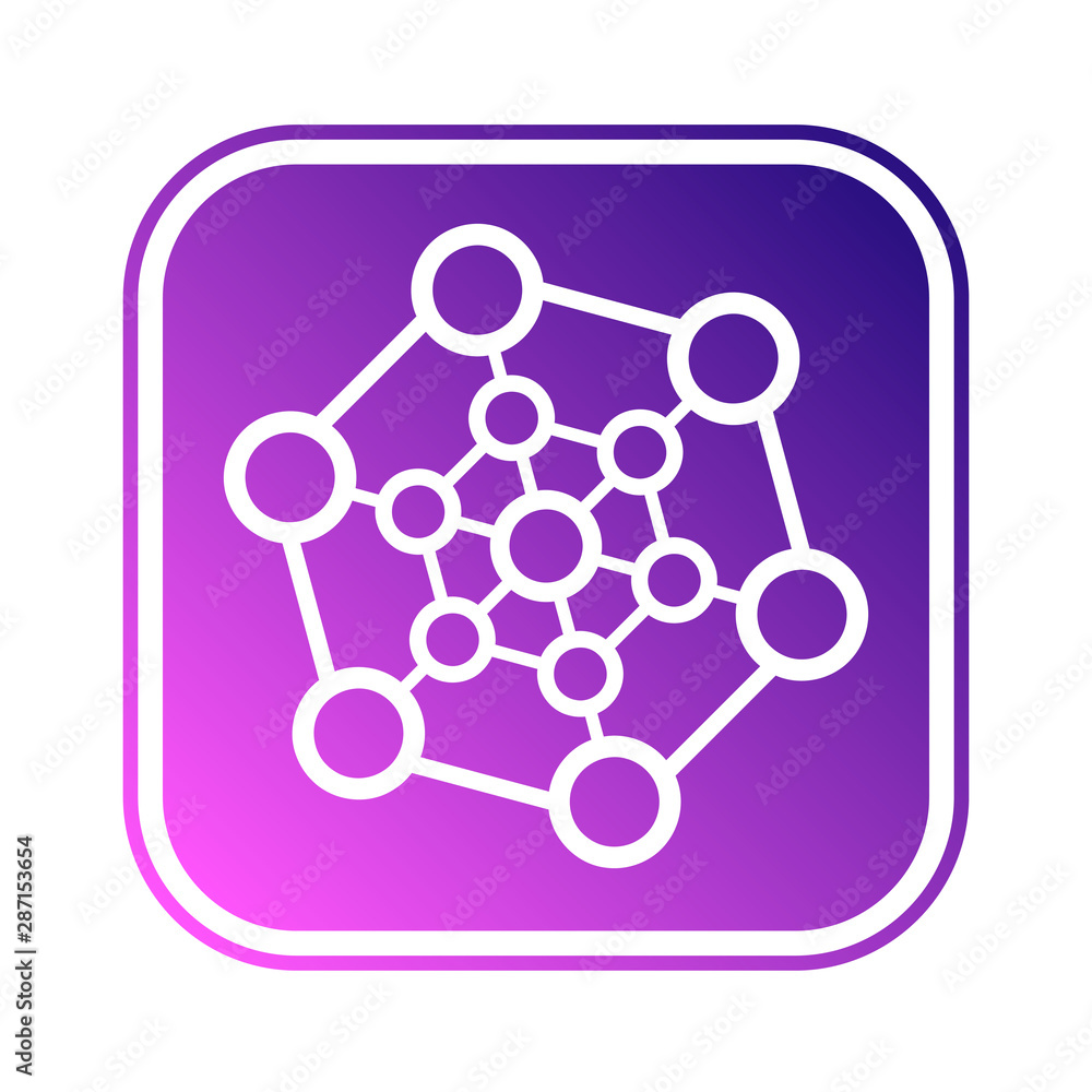 Hexagonal science geometric icon. Hexagonal science geometric icon.