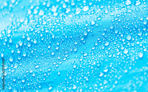 Raindrops on a tent as an abstract background