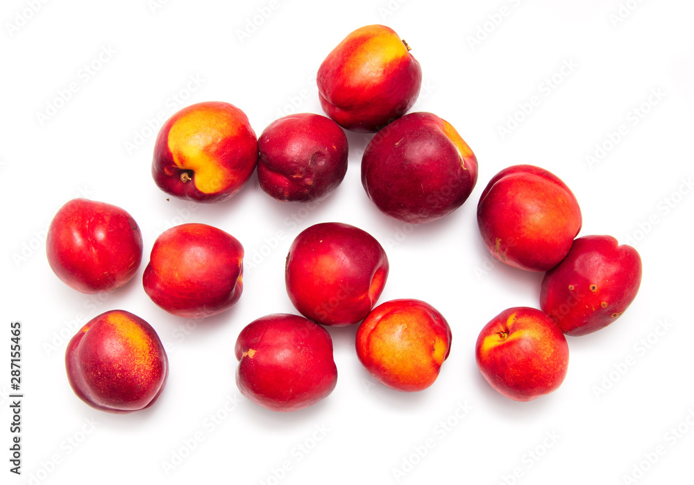 Ripe nectarine isolated on a white background Ripe nectarine isolated on a white background