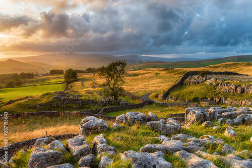 Sunset at the Winskill Stones near Settle in the Yorkshire Dales National Park