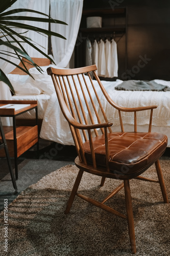 Retro and classic craft wooden chair