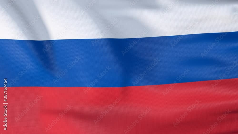 Official flag of Russia moving with the wind. Official flag of Russia moving with the wind.